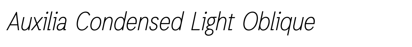 Auxilia Condensed Light Oblique